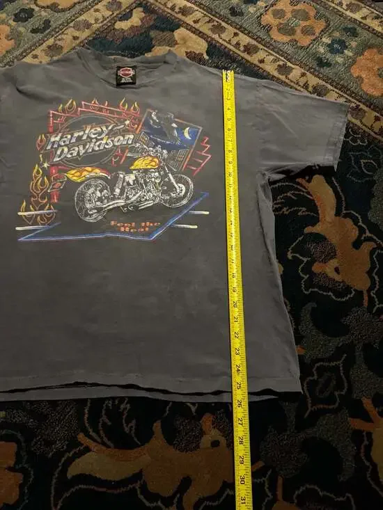 Vintage 1996 Harley-Davidson Feel the Heat T-Shirt Hacienda Motorcycles AZ XL - Picture 6 of 13